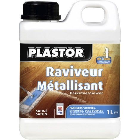 Plastor – Raviveur métallisant pour parquet 1L – Finition satinée – Protège et ravive les surfaces – Compatible tous parquets vitrifiés