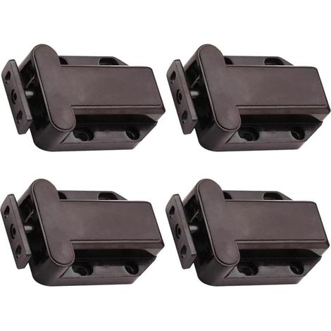 Lot de 4 Loquets à Pression en Plastique Marron (1/5)