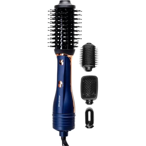 Aigostar Kit Spazzole Aria Calda 1200W 3in1 Styling Professionale Blu Oro 3 Pezzi