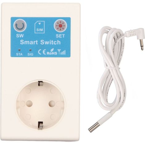 Prise Intelligente avec Contrôle par SMS, Télécommande Mobile, Rappel de Coupure et EU Plug 110‑250V (1/5)
