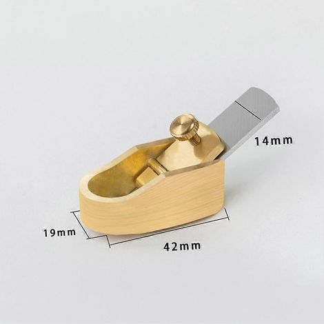 Mini rabot à main en laiton pour montage de chevalet de violon, adapté au travail du bois et à la lutherie, permet de biseauter les bords, 14 mm. (1/5)