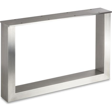 Tischgestell TAB echt Edelstahl Profil 80 x 40 mm (Höhe: 400 mm / Tiefe: 600 mm) (1/5)