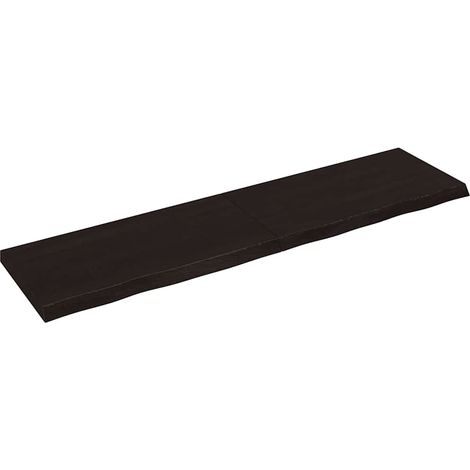 vidaXL Tablero mesa madera roble tratada marrón oscuro 200x50x(2-6) cm (1/5)
