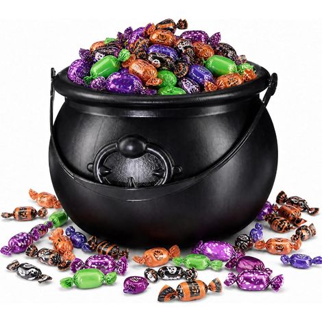 CCYKXA Dekorativer Halloween-Eimer – 1,5 l – Schwarz – Halloween-Accessoires, Süßigkeiten, Korb, Eimer (1/5)