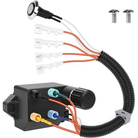 66355 Kit di accensione di ricambio per Weber Genesis II serie 410 e 210 (2017 e nuove), accendino elettronico per barbecue, con gestione dei cavi e protezione in ceramica, modulo di accensione 4 (1/5)