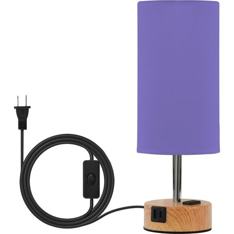 Yuiboo Lampe de table style rustique avec abat-jour en tissu et (1/5)