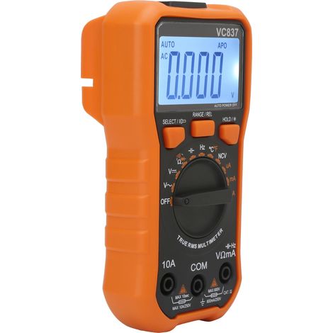 Multimètre numérique automatique VC837 NCV, 6000 points, pour la mesure de la tension et du courant AC/DC et de la température (1/5)