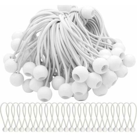 Set da 40 elastici con sfere – Cavo da 150 mm estensibile fino a 300 mm – Gomma resistente per teloni e banner (1/5)