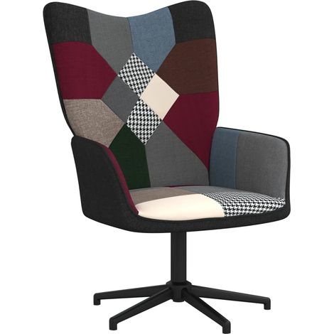 Chaise de relaxation Fauteuil de relaxation Chaise de Salon Relax Intérieur Patchwork Tissu BSRHS173593 (1/5)