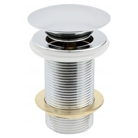 Tappo rotondo Hydroland click-clack senza troppopieno, argento, 1 pz. (1/3)