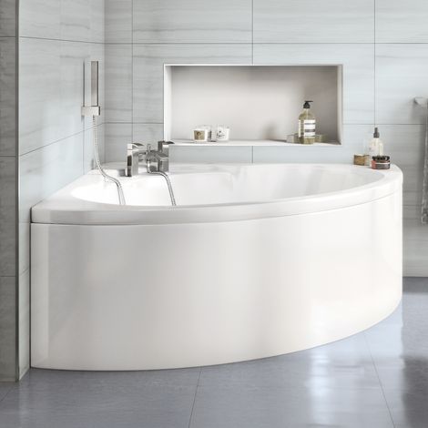 Signature Cove Double Ended Corner Bath 1350mm x 1350mm (inc Panel)