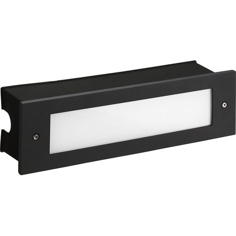 Leds-C4 Micenas - Aplique LED empotrable para exterior Negro 29,8cm 1140lm 3000K IP65