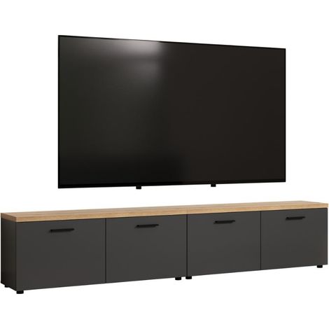 Baggio meuble TV 2 parties, 4 portes anthracite. (1/5)