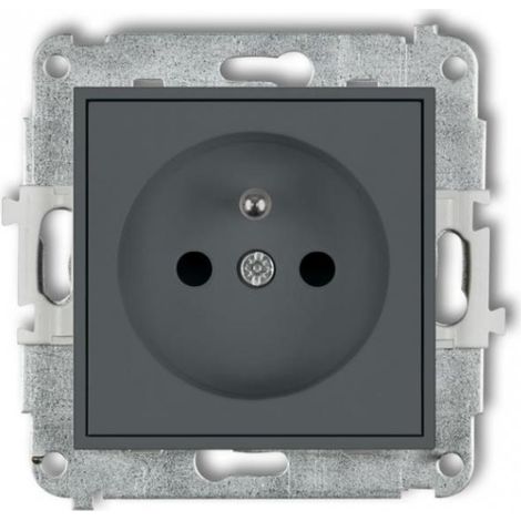 Mini enchufe individual con/con obturadores, grafito mate 28MGP-1zp