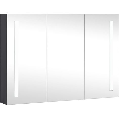 Armoire de salle de bain à miroir à LED 89x14x62 (1/5)