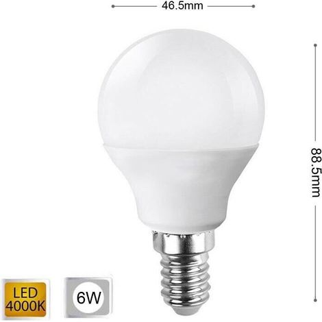 Lampadina Led 6 W Lampadine A Sfera Luce Naturale E14 6w E 14 G45
