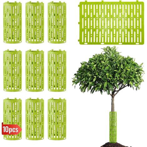 Lot de 10 Protection Tronc Arbre en Plastique (20 X 30 cm), Extensible Protection Arbre avec Trous D'Aération, Grande Protection Contre Les Rongeurs, Tondeuses (1/5)
