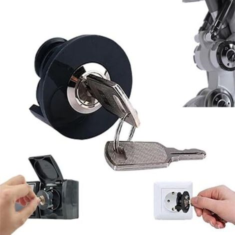 1 serrure de prise, prise verrouillable, protection pour prise, prise de sécurité enfant, protection de prise de courant, sécurité enfant, largement utilisé à l'intérieur et à l'extérieur (1/5)
