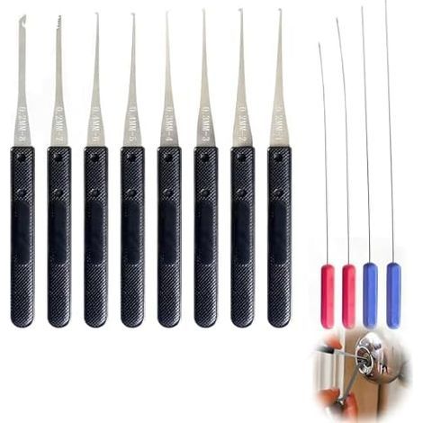 Kit d’Extraction de Clés Cassées 12 Pièces, Outils Serrurier Professionnels pour Retirer Coincées, Serrures Auto, Maison et Bureau - (1/5)