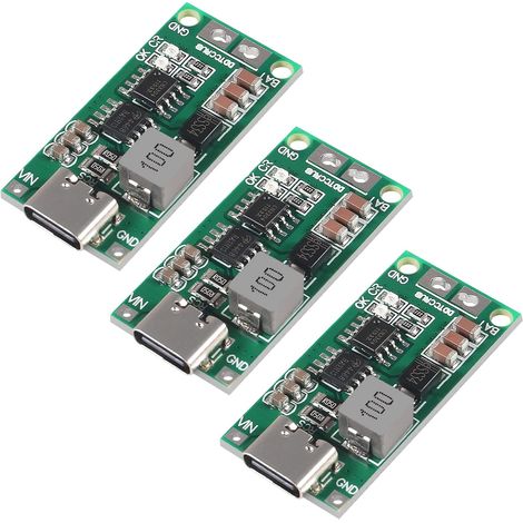 APEX Lot de 6 chargeurs de batterie au lithium type C BMS 2S 3S 4S 1 A 2 A 4 A 18650 Module USB C Step-up Boost pour banque d'alimentation polymère Li-Po (6 pièces 4S 4A) (1/5)