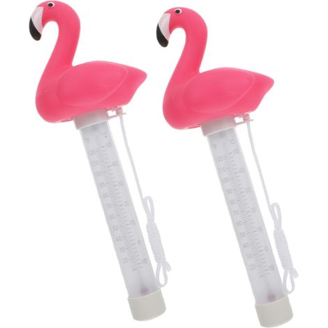 2 Stücke Flamingo Schwimmendes Thermometer Für Pool Und