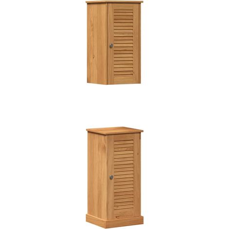 Maison Exclusive - Badezimmermöbel-Set mit Regal VIGO 2 pcs Braun