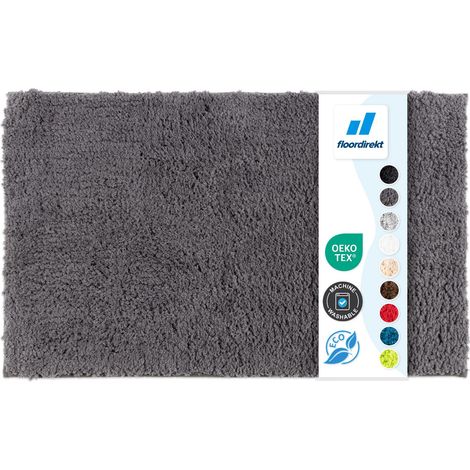 Tapis de Bain à Poils Longs Sky Soft  Gris sombre 50 x 80 cm
