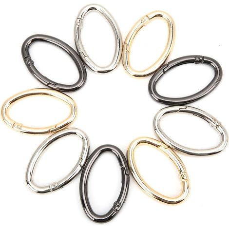 9 pinces à ressort ovales pour bijoux, sacs et bricolage. (1/5)