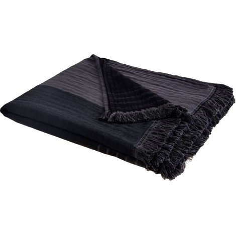 Plaid en Jacquard gauffré en coton CHARLY (1/5)