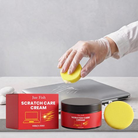 Laptop-Kratzerreparaturcreme, Polier- und Kratzerentfernungscreme für diverse elektronische Geräte, tägliche Pflege – 100 g, Schwamm1 -- BIEMMEDUE (1/5)