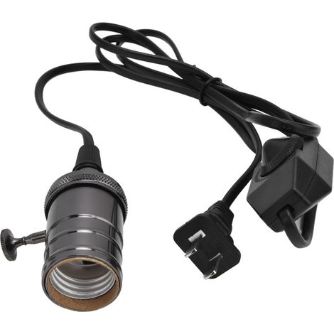 Kit de Lampe Vintage Pratique, Ampoules E26, Variateur, 110-240V, Prise US, Noir Perle (1/5)
