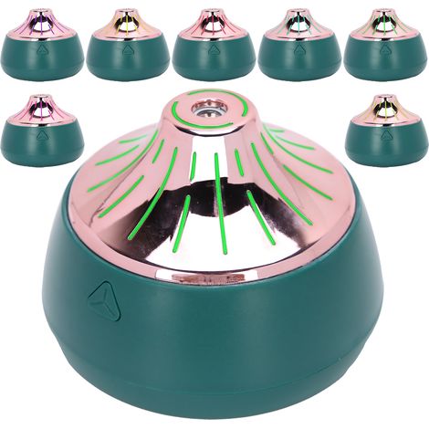 Humidificateur d'air 200 ml, rechargeable par USB, diffuseur d'aromathérapie, lampe de bureau, mini brumisateur (vert, or rose) (1/5)