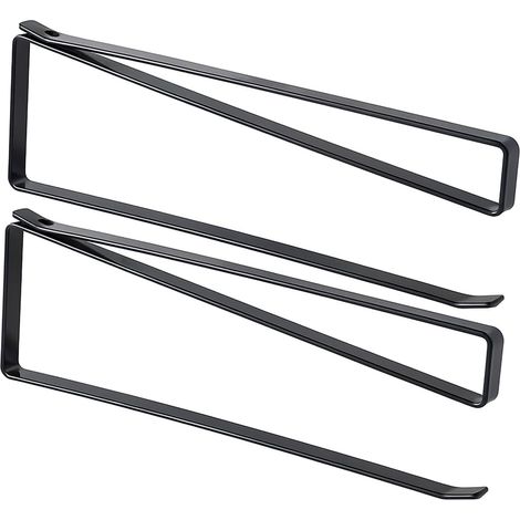 2 Pcs Porte Rouleau Papier Cuisine Supports pour Papier Essuie sans Perçage Porte Sopalin en Forme de Z Porte Essuie Tout pour Cuisine,Salle de Bain et Placards,Vertical ou Horizontal(Noir) (1/5)
