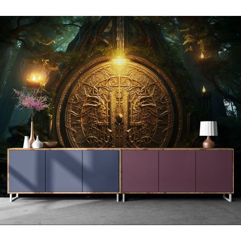 Papier Peint Fantasy - Porte des Anciens - 150 x 250 cm (1/2)