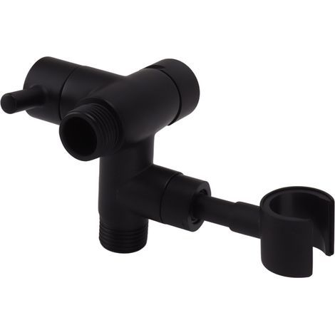 Inverseur de pomme de douche, séparateur d'eau, bras de douche, inverseur pour pomme de douche à main et pomme de pulvérisation fixe 108 noir (1/5)