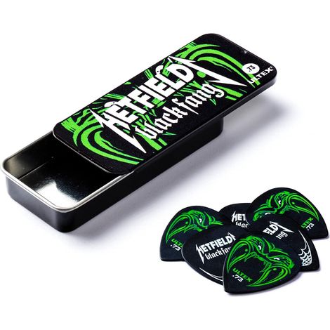 Médiators Dunlop Hetfield Black Fang 1,14 mm dans une boîte collector PH112T1.14 (1/3)