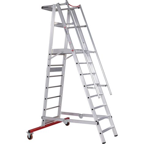 Euroline Premium 32777 Podestleiter fahrbar 8 Stufen (1/4)