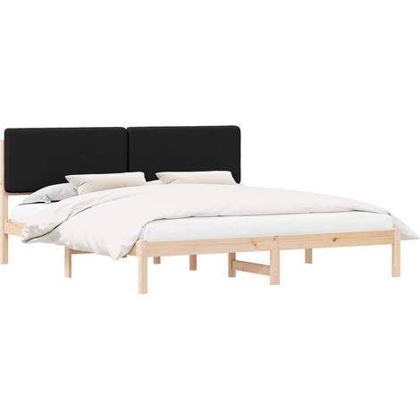Maison Exclusive - Estructura de Cama con Cabecera Tapizada Negro
