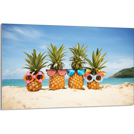 Glas-Herdplattenschutz 80x52 Ananas