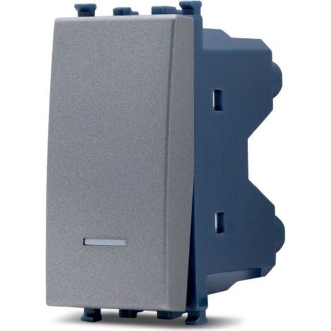 Frutti elettrici compatibili con supporti Vimar Arké grigio scuro interruttore presa pulsante schuko deviatore  Invertitore retroilluminabile