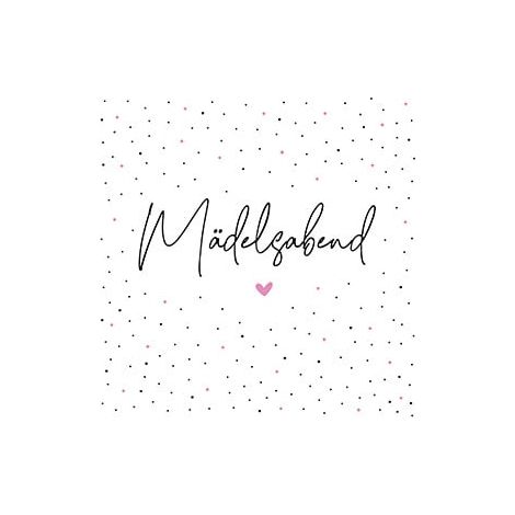 Servietten Mädelsabend weiß 33 x 33 cm 20 Stück Servietten