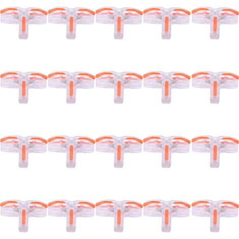 20 Pièces Connecteur Rapide à Bloc de Bornes en T, Jonction Câble à Pousser, Diviseur de Fils Transparent SPLT1 (1/5)