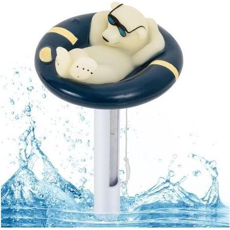 AIPER Milliard Thermomètre de piscine flottant Ours polaire, grandes piscines extérieures et intérieures, bains à remous, spas et étangs (1/4)
