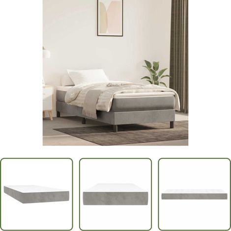 Sommeil profond - Matelas de lit à ressorts ensachés fermeté moyenne 80x210x20 cm velours (1/5)