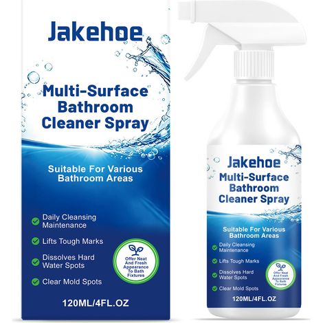 Spray nettoyant multi-usages pour salle de bain JAKEHOE, efficace contre les taches tenaces, produit d'entretien ménager, 120 ml (1/5)
