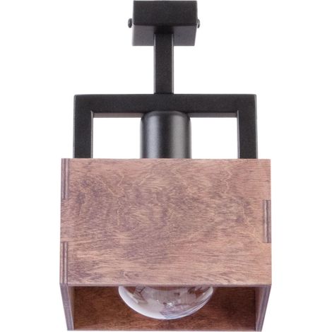 Sigma Moderne Deckenlampe Schwarz und Braun 25 cm