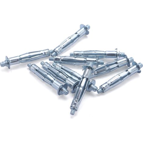 Kit con tassello metallico per parete cava, ø5 mm, lunghezza 50 mm e linguetta di fissaggio M7x150, 10 pezzi NOYON & THIEBAULT