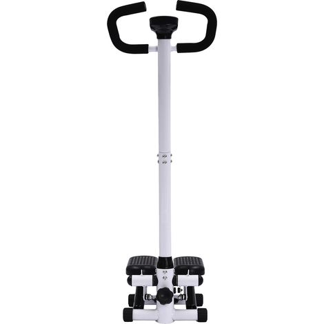 Stepper de fitness, hauteur réglable, bandes de résistance incluses, Noir