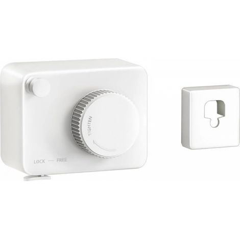 Tendedero telescópico, tendedero de acero de 4,2 m, tendedero de pared para colgar la ropa a secar, blanco (1/5)