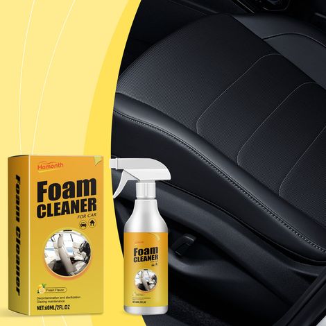 Mousse rénovatrice pour cuir automobile, nettoyant et détachant pour le tableau de bord et les sièges en cuir - 60 ml (1/5)